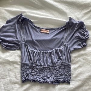 Blue crop top
